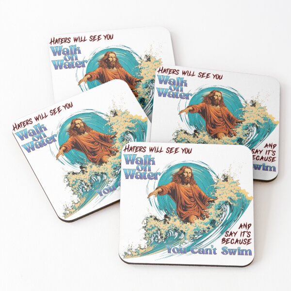 Item preview, Haters will see you walk on water - Funny Christian design designed and sold by todahzg.