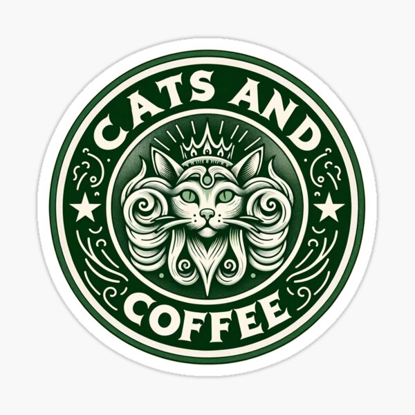 Vista previa del artículo con la obra «Cats and Coffee», diseñado y vendido por Doming-Go.