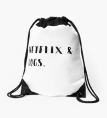 Netflix & dogs Drawstring Bag