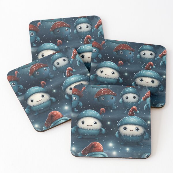 Item preview, Cute Little Furry Christmas Monsters designed and sold by Sp3ctrumOfColor.