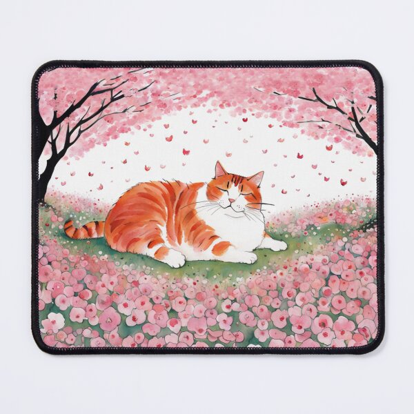 Artikelvorschau, Chonker-Katze mit orangefarbener Blume entworfen und verkauft von YukiKenji.