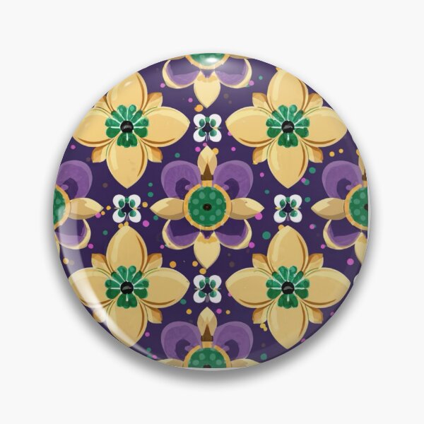 Item preview, Mardi Gras color tile print designed and sold by EasyPrints337.