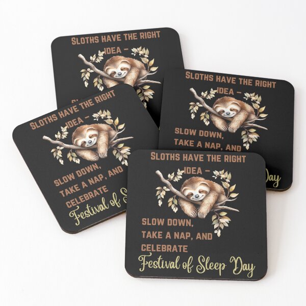 Item preview, Cute Sloth Celebrating Festival of Sleep Day January 3rd 2024 designed and sold by MimsTees.