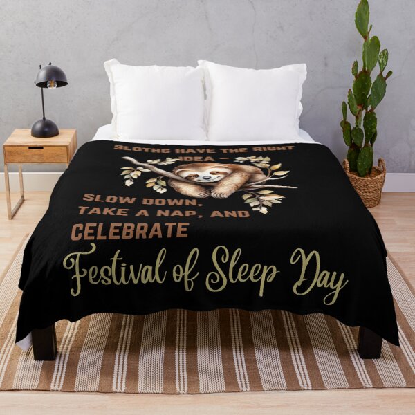Item preview, Cute Sloth Celebrating Festival of Sleep Day January 3rd 2024 designed and sold by MimsTees.