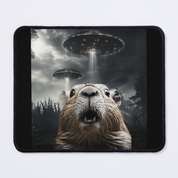 Item preview, Capybara Selfie with UFOs designed and sold by Master-Print.