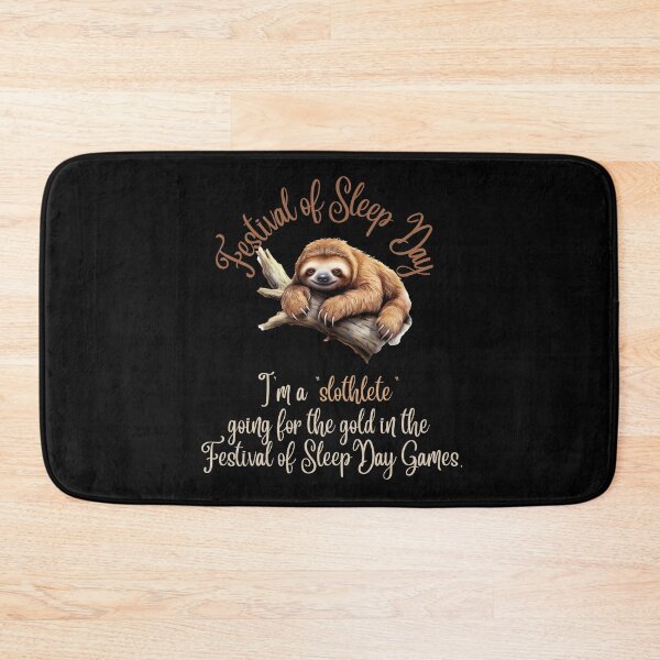 Item preview, Celebrating Festival of Sleep Day January 3rd 2024 with Cute "Slothlete" Design designed and sold by MimsTees.