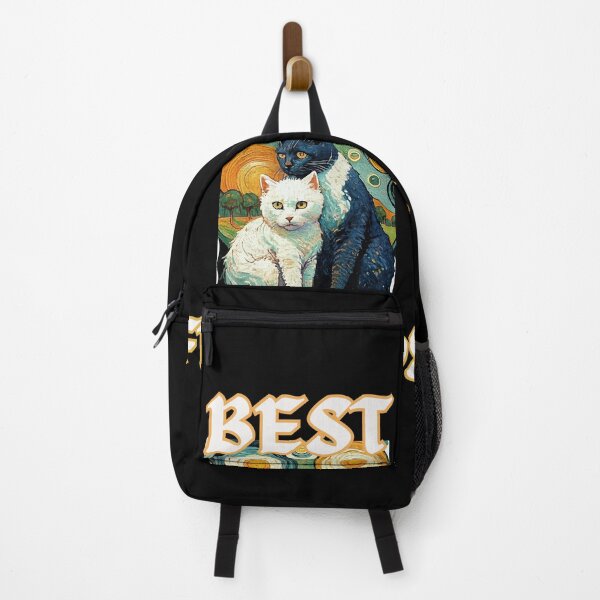 Item preview, Cute black and white cats are humans best friends in van gogh style funny christian gifts designed and sold by thankful-loco.