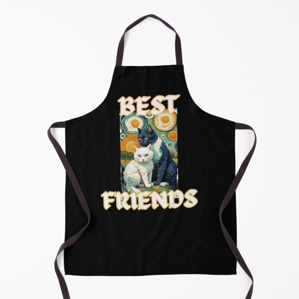 Item preview, Cute black and white cats are humans best friends in van gogh style funny christian gifts designed and sold by thankful-loco.