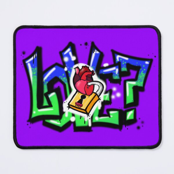 Item preview, Colorful love graffiti - heart with padlock  designed and sold by PizzaAnitashop.