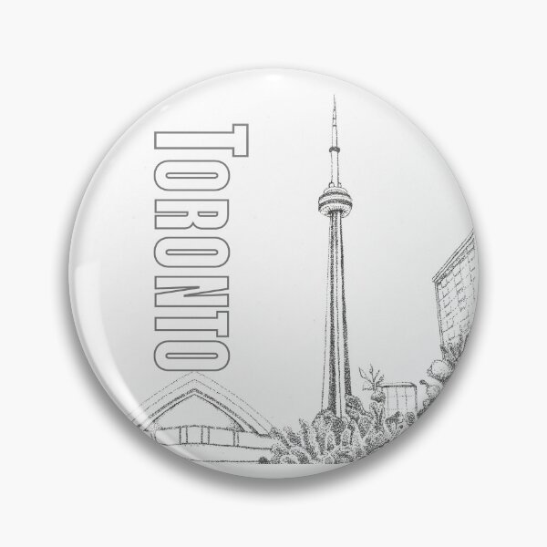Artikelvorschau, Tintenpunktzeichnung des kanadischen Wahrzeichens CN Tower Toronto entworfen und verkauft von H3designs.