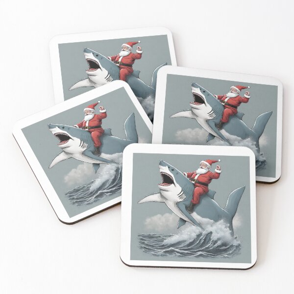 Item preview, Santa Claus Riding a Shark designed and sold by LawPlace.