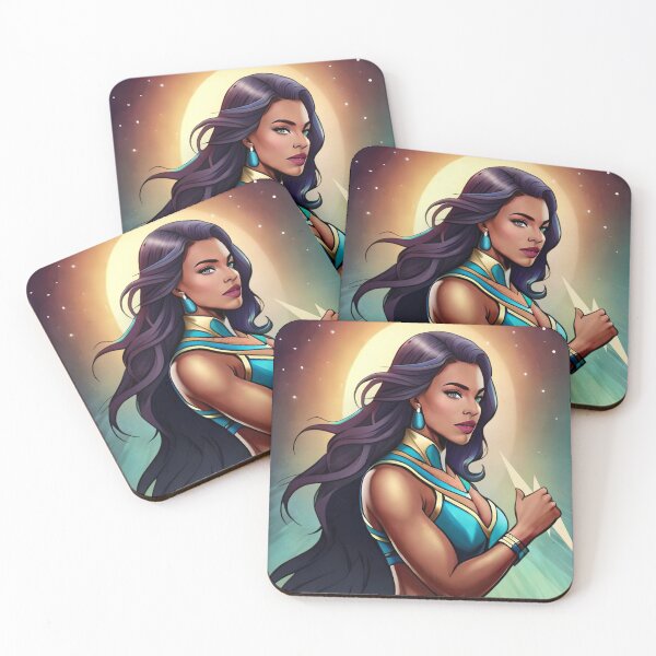 Item preview, Superhero Woman Lightning Bolt Inspirational Heroine Animation Comic designed and sold by Melan Designs.