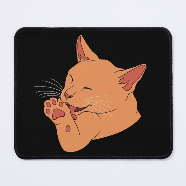 Item preview, Orange Ginger Cat Licking their Toe Beans  designed and sold by Deborah Camp.