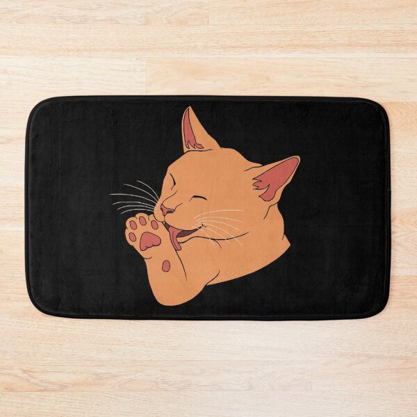 Item preview, Orange Ginger Cat Licking their Toe Beans  designed and sold by Deborah Camp.