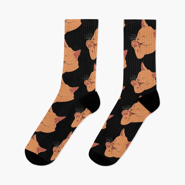 Item preview, Orange Ginger Cat Licking their Toe Beans  designed and sold by Deborah Camp.