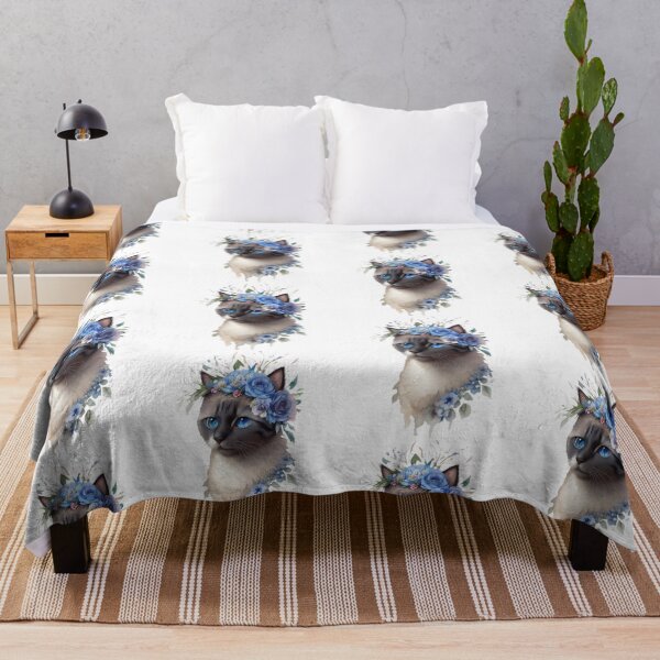 Item preview, Cat with blue flower wreath designed and sold by Harmonysens.