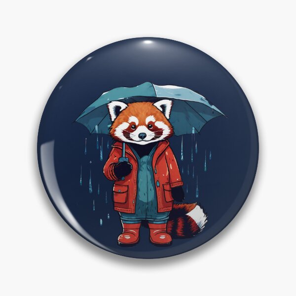 Item preview, Rainy Day Red Panda designed and sold by cozyvintage.