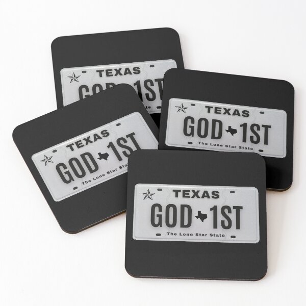 Item preview, GOD First Texas vanity plate designed and sold by GFamilyC.