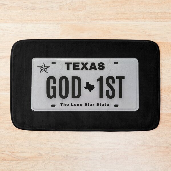 Item preview, GOD First Texas vanity plate designed and sold by GFamilyC.