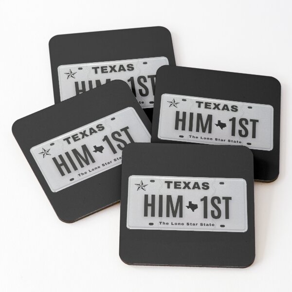 Item preview, HIM First Texas vanity plate designed and sold by GFamilyC.