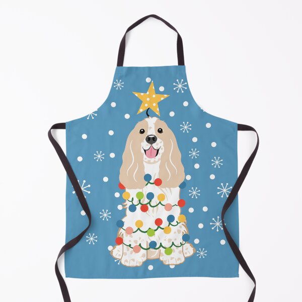 Item preview, Cream White Cocker Spaniel Christmas Tree designed and sold by Lulupainting.