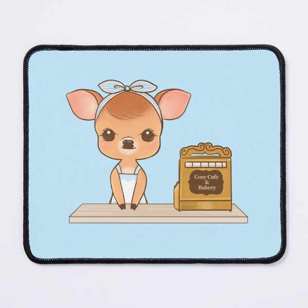 Item preview, Welcome to Cozy Cafe and Bakery Kawaii Pud Cashier designed and sold by Amy Caves.