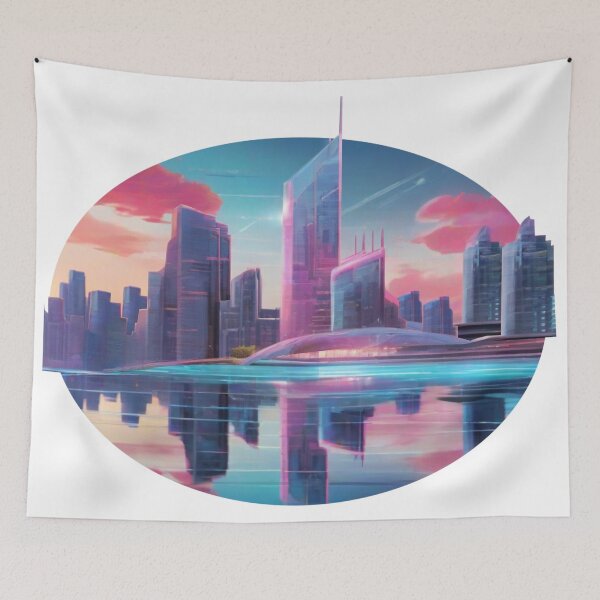 Item preview, Landscape, Futuristic Urban City Skyscraper designed and sold by Mahilis.