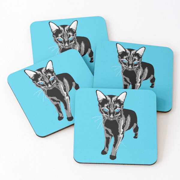 Item preview, Blue Eyed Black Cat designed and sold by Munda-Lyn-Art.