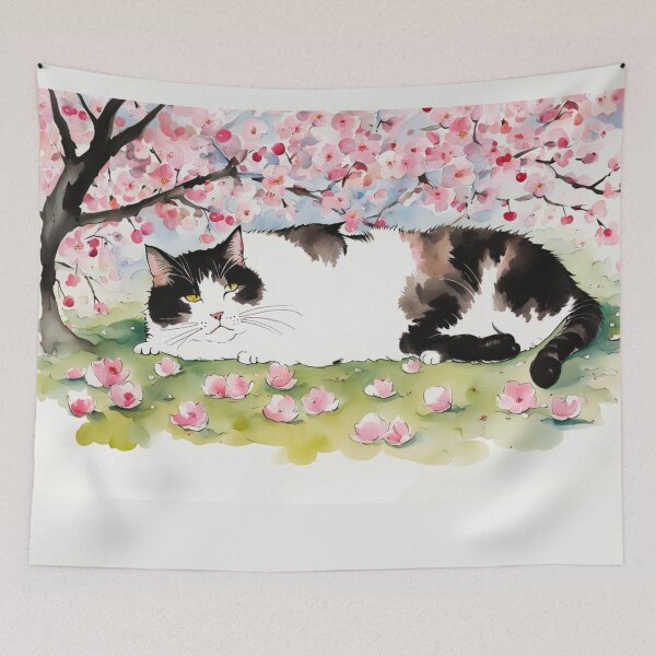 Item preview, Brown flower chonker cat  designed and sold by YukiKenji.