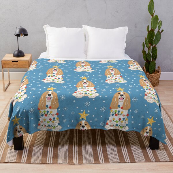 Item preview, Golden White Cocker Spaniel Christmas Tree designed and sold by Lulupainting.
