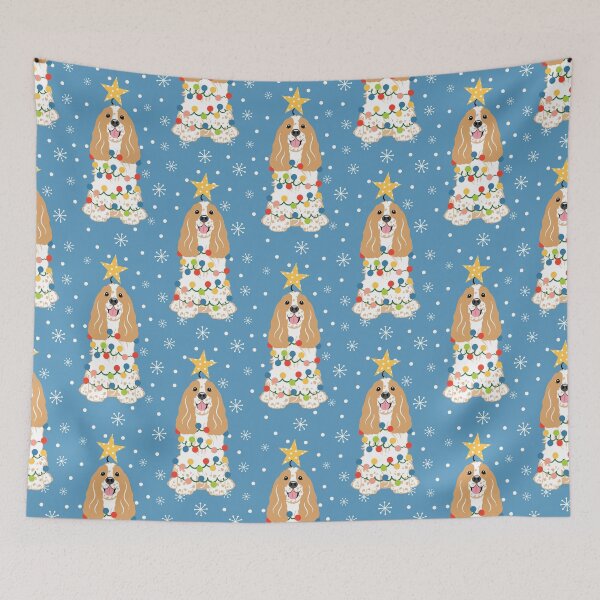 Item preview, Golden White Cocker Spaniel Christmas Tree designed and sold by Lulupainting.