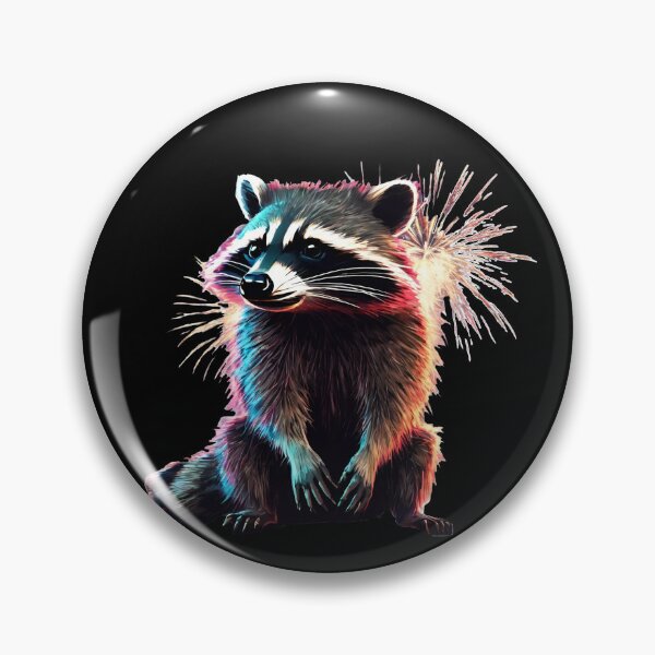 Item preview, Happy New Year's Raccoon Fireworks designed and sold by Aquillashop.