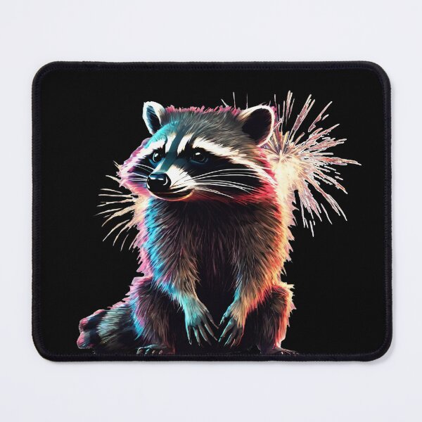 Item preview, Happy New Year's Raccoon Fireworks designed and sold by Aquillashop.