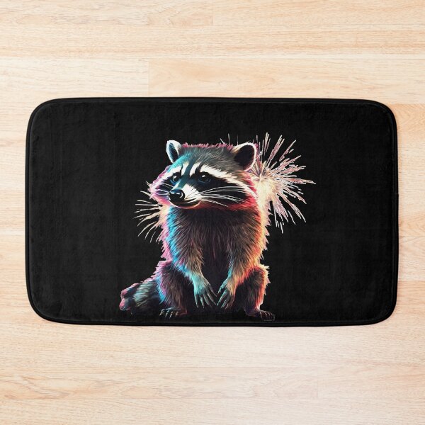 Item preview, Happy New Year's Raccoon Fireworks designed and sold by Aquillashop.
