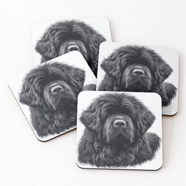 Item preview, Newfoundland dog head designed and sold by Newchendise.