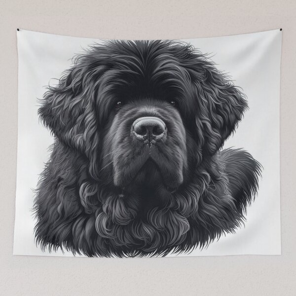 Item preview, Newfoundland dog head designed and sold by Newchendise.