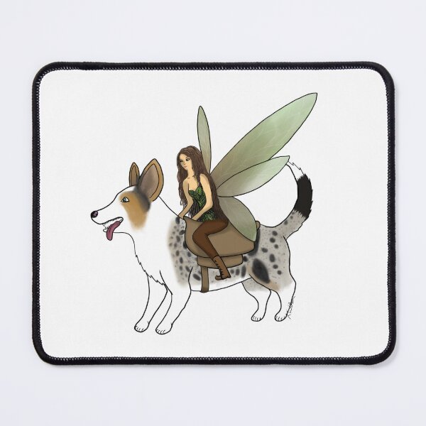 Item preview, Fairy Riding a Corgi designed and sold by TalesOfMythAndMagic.