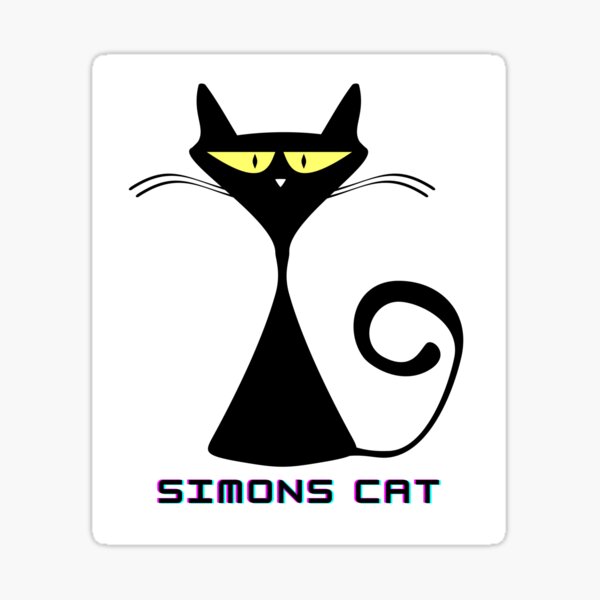 Simon's Cat Feed Me Car Sticker