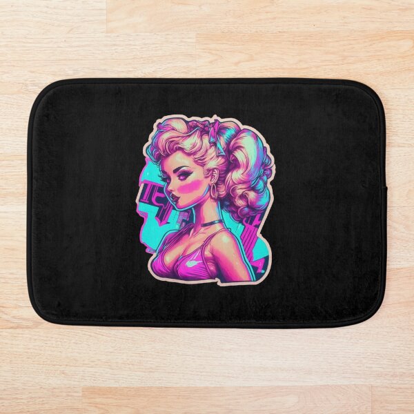Item preview, Chica pin up de sintetizador vintage designed and sold by Mlaniel.