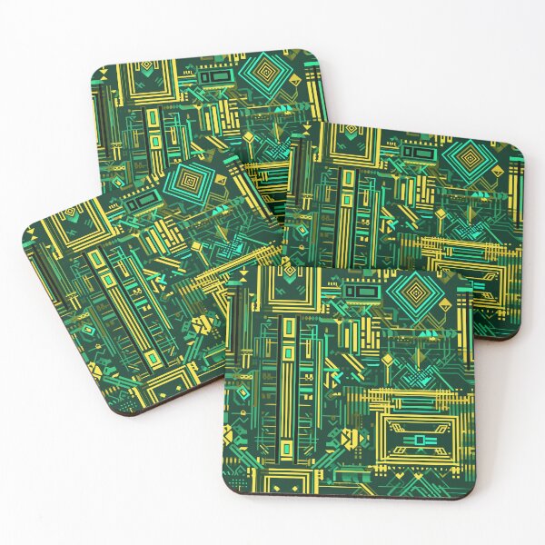 Item preview, Geometric pattern like a circuit board 2 designed and sold by etherElric.