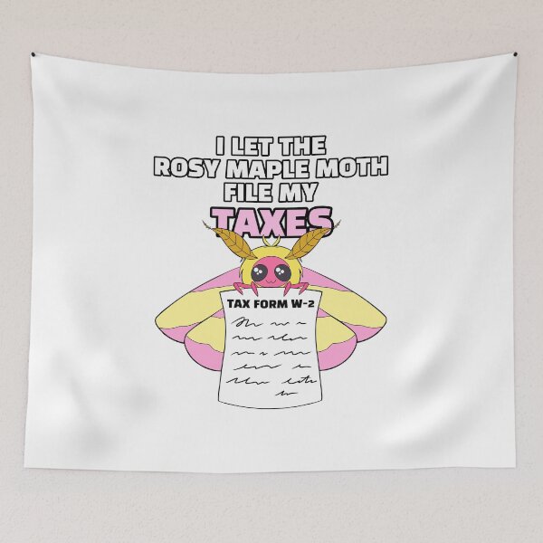 Item preview, Rosy Maple Moth Taxes designed and sold by themothlord.
