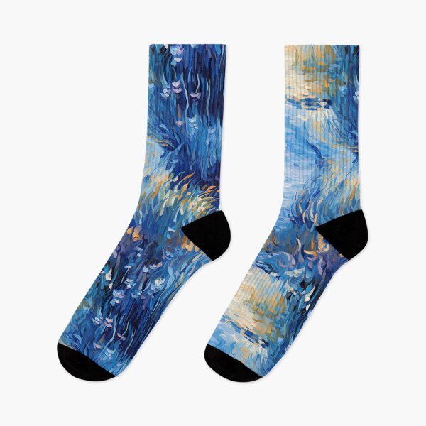 Item preview, Monet-Inspired Serene Sun-Dappled River Path with Cobalt Blue and Rustling Reeds designed and sold by polonuim210.