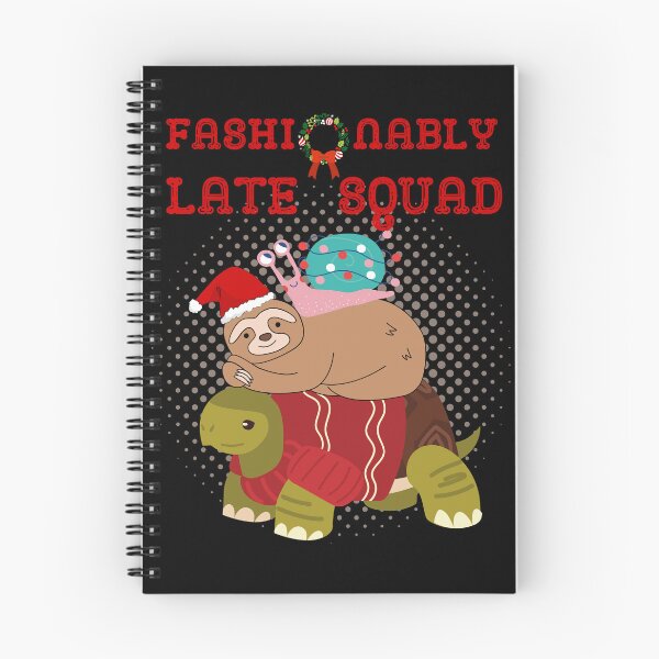 Item preview, Fashionably Late Squad Trio Turtle, Sloth, Snail on Christmas designed and sold by MorningTeeNmore.
