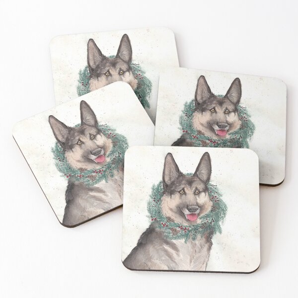 Item preview, Holiday German Shepard designed and sold by crescentcoyote.