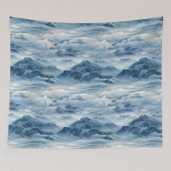 Item preview, Ethereal Dawn: Tonalist-Inspired Misty Mountain Peaks Design designed and sold by polonuim210.