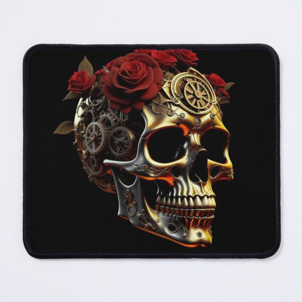 Item preview, Steampunk Style Gold Coloured Metal Skull designed and sold by PugD.