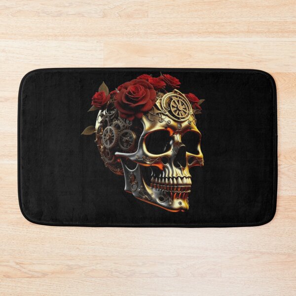 Item preview, Steampunk Style Gold Coloured Metal Skull designed and sold by PugD.