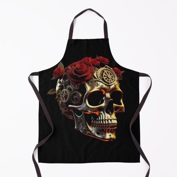 Item preview, Steampunk Style Gold Coloured Metal Skull designed and sold by PugD.
