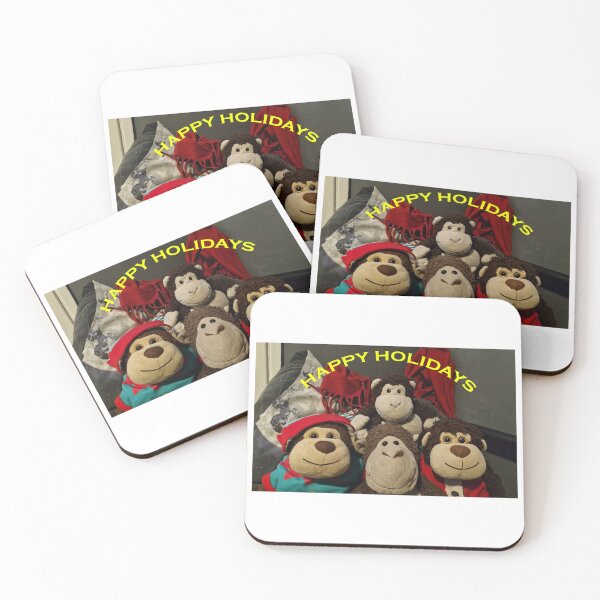 Item preview, Monkey 'Happy Holidays' Card designed and sold by KongTheMonke.