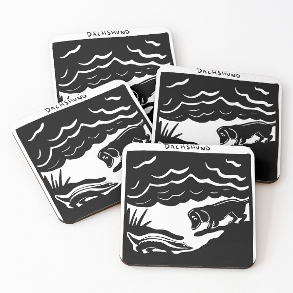 Item preview, Dachshund Stamp Art designed and sold by BrinaDraws.